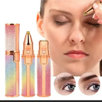 2 in 1 Flawless Eyebrow Hair Remover Stylish & Fashionable Rechargeable Facial Hair Trimmer for Women Painless