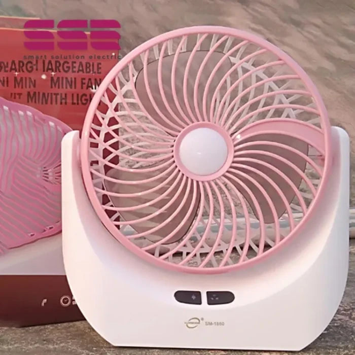 Joy-Super Mini Table Fan with LED Light JY