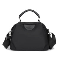 New Portable Nylon Cloth with Cowhide Shoulder Bag